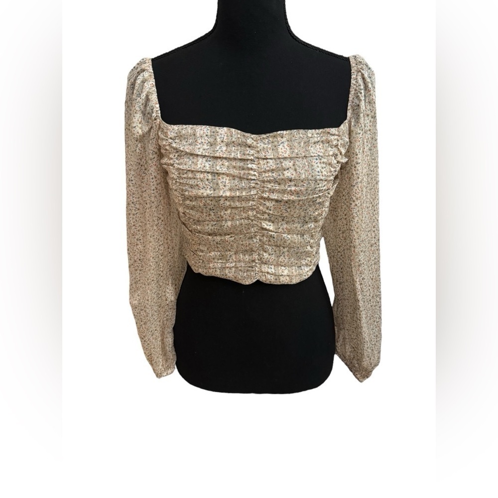 Pookie Sebastian Cropped Top Long Sleeve Small